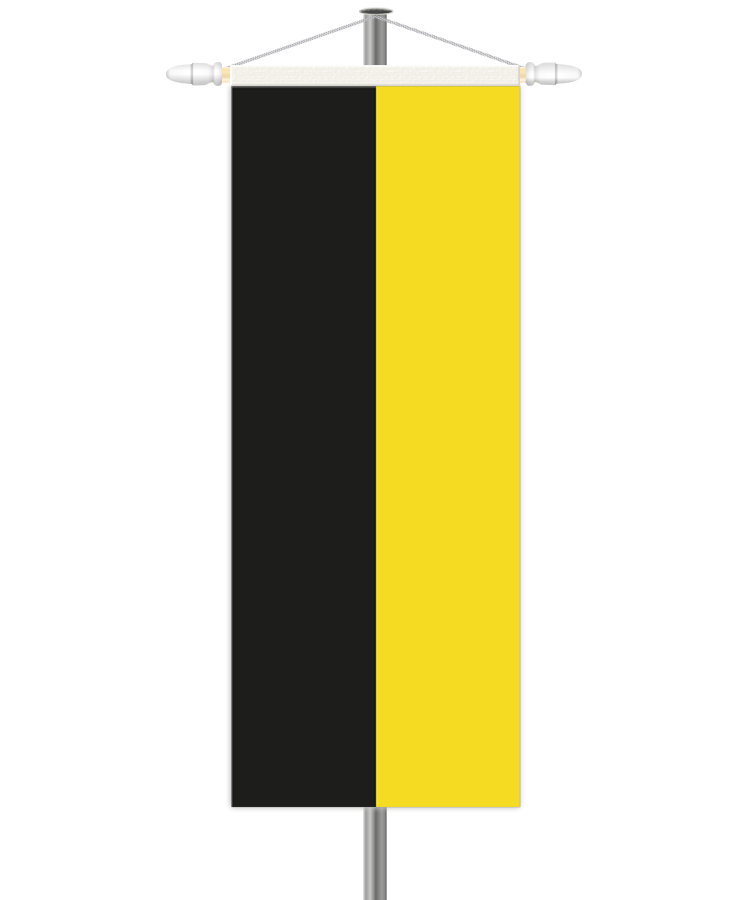 Baden-Württemberg Bannerfahne - ohne Wappen - Hochformat mit Hohlsaum oben
