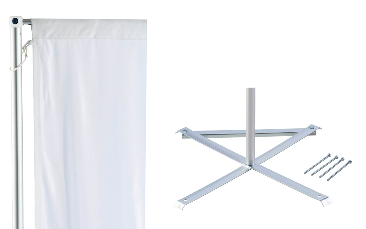 Fahnenmast mit Standkreuz