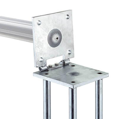 Empfohlene Bodenhalterung: Kipphalterung KI