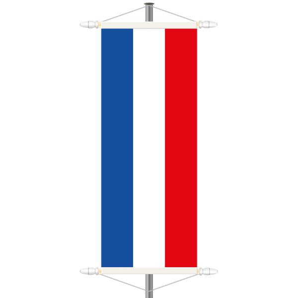 Schleswig-Holstein Bannerfahne - ohne Wappen - Hochformat mit Hohlsaum oben/unten