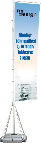 Mobiler Fahnenmast - Hamburg MR Design
