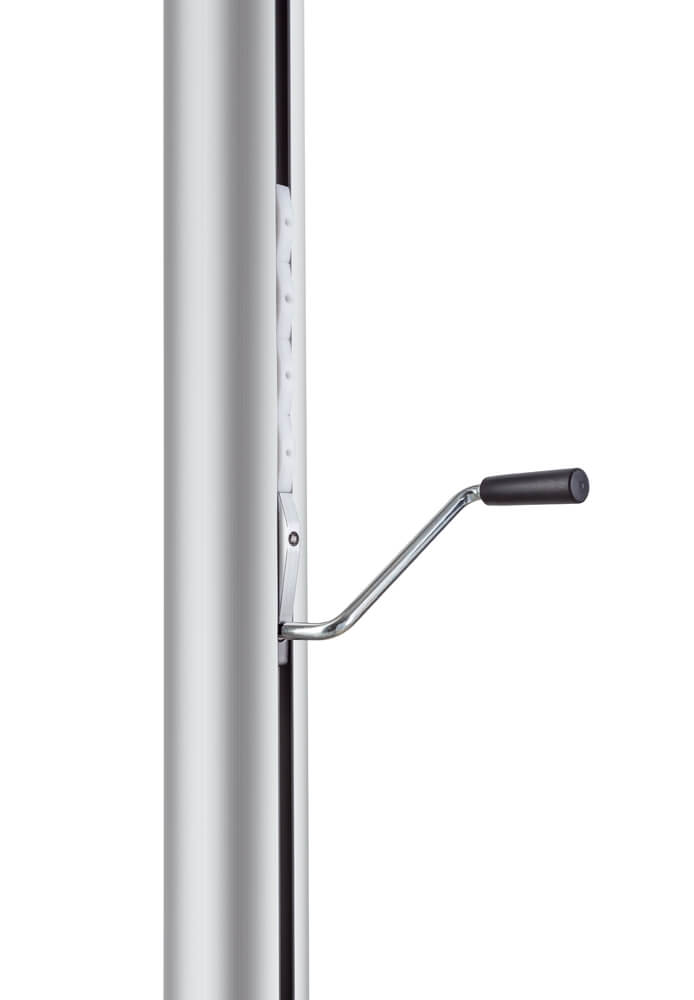 Innenliegende Hissvorrichtung mit Kurbel und Diebstahlsicherung