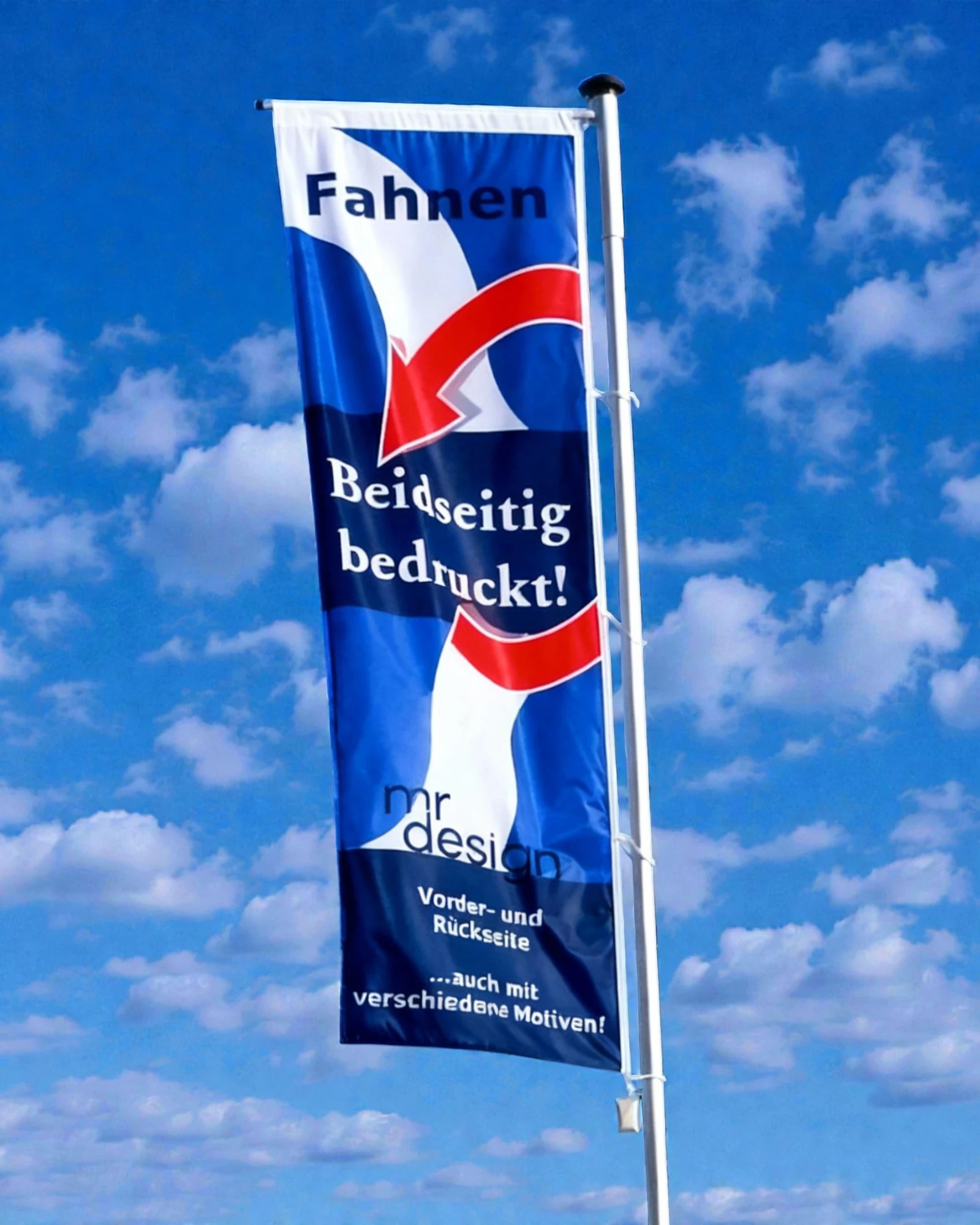 Doppelseitiger Fahnendruck nach Maß