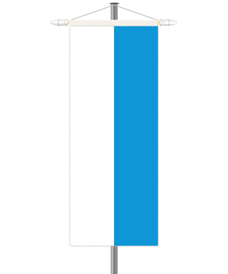 Bayern Bannerfahne - ohne Wappen - 80 x 200 cm mit Hohlsaum oben