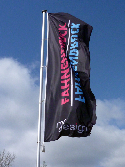 Werbefahnen bedruckt von MR Design Hamburg