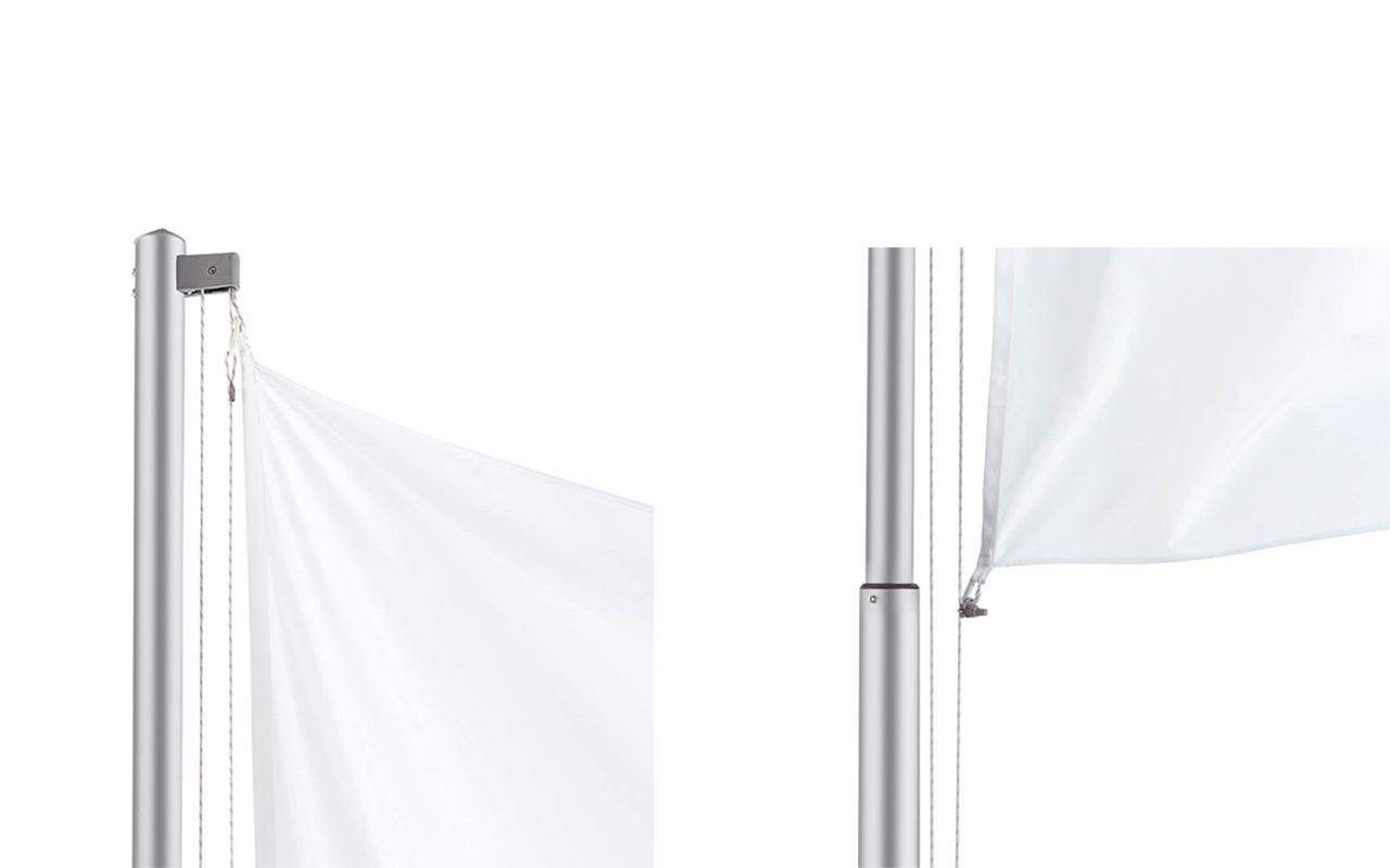 Mehrteiliger Fahnenmast Jump