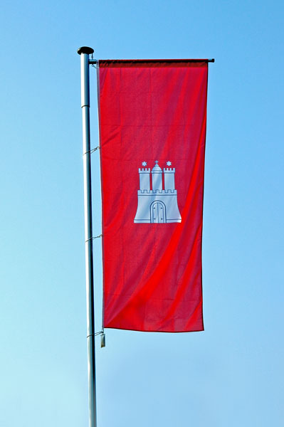 Hamburg Fahne Hochformat