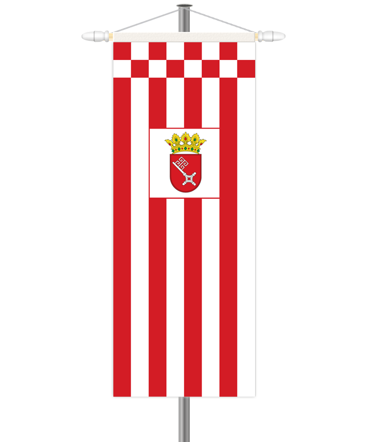 Bremen Bannerfahne - Hochformat mit Hohlsaum oben