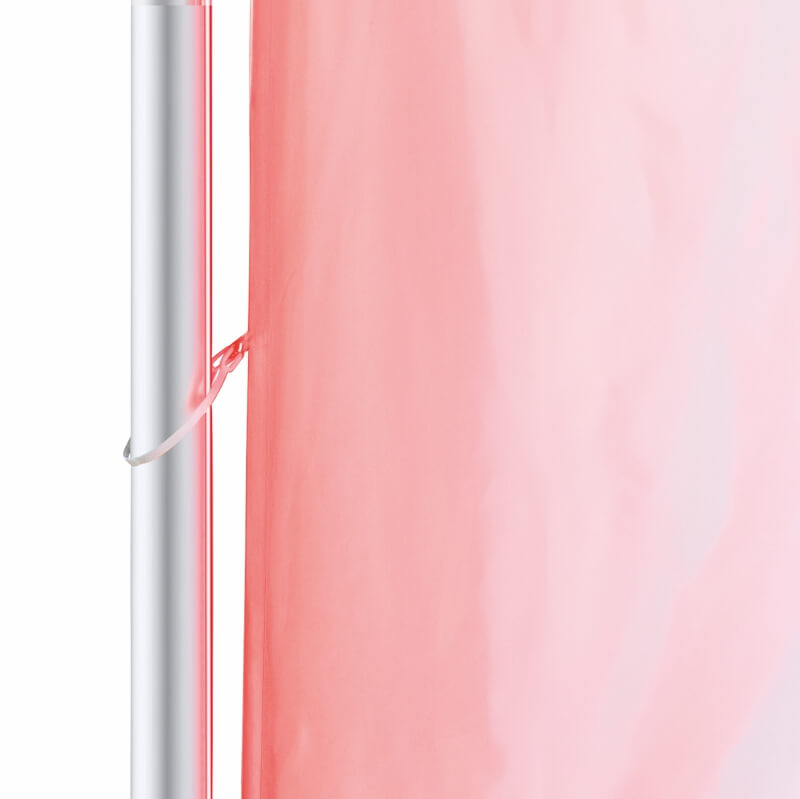 Beleuchtung des Fahnentuchs über integriertes LED-System