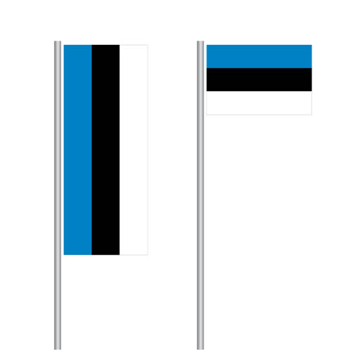 Estland-Fahne im Hoch- und Querformat