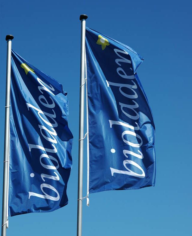 Fahnen drucken be MR Design - Beispiel Hissfahne