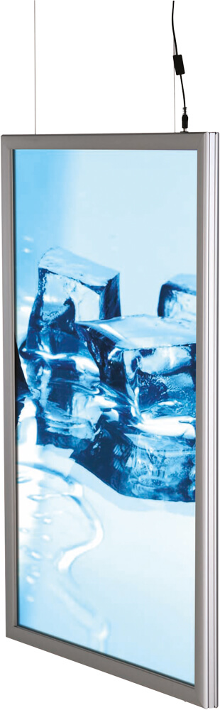 Beidseitiger LED-Posterhalter mit Klapprahmen