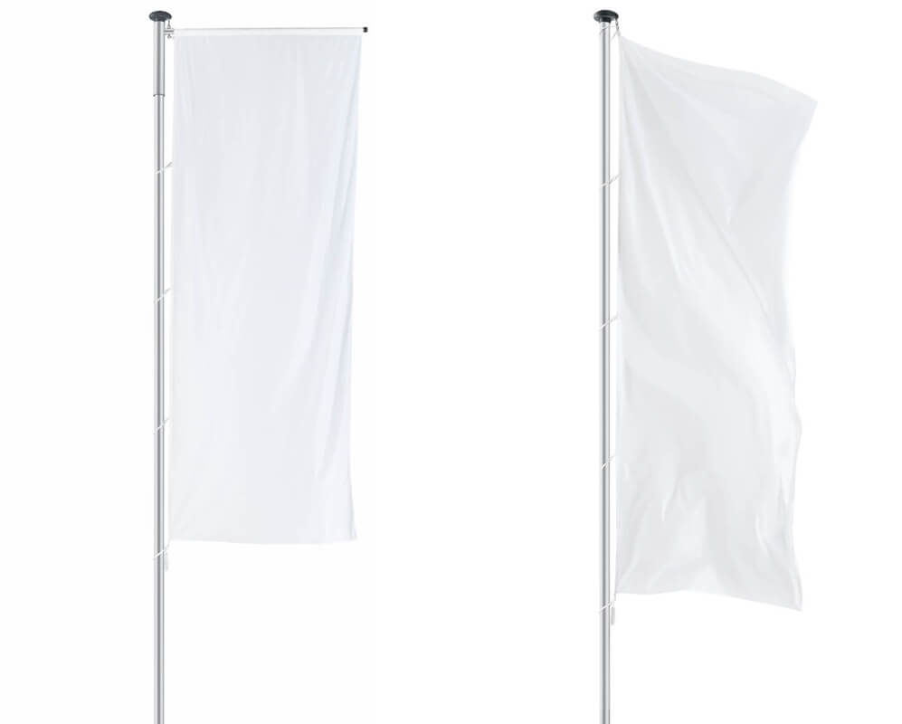 Fahnenmast Pirat mit oder ohne Ausleger