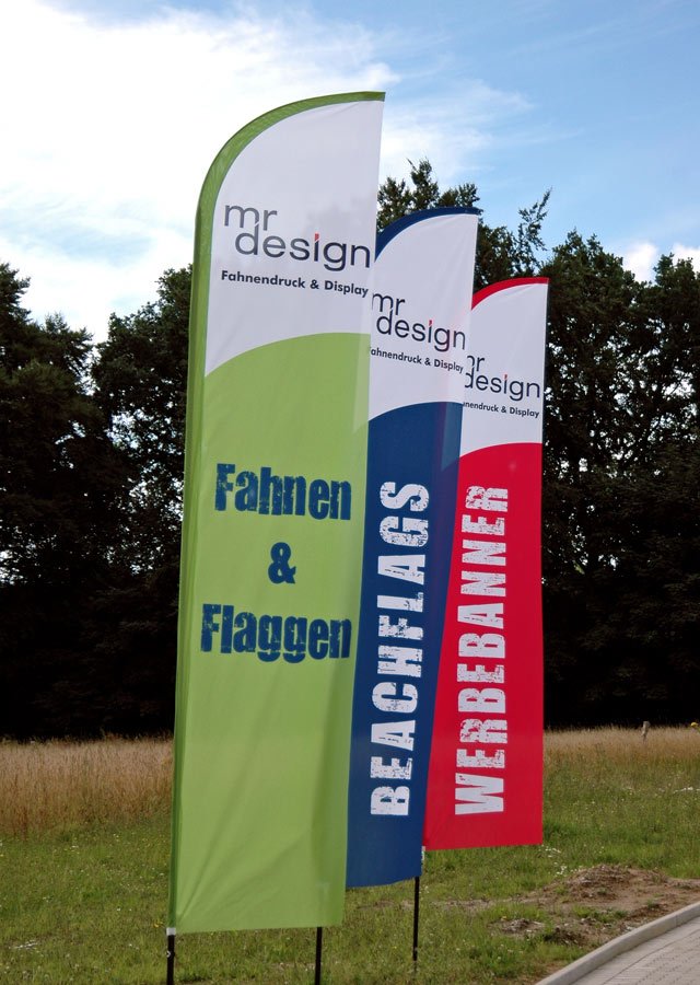 Beachflag drucken bei MR Design aus Hamburg