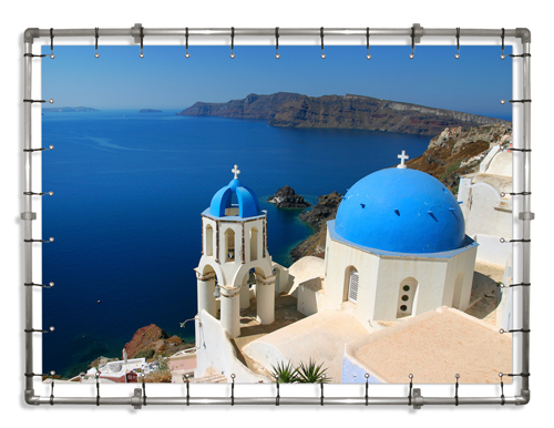 Werbebanner Metallrahmen für die Wandmontage