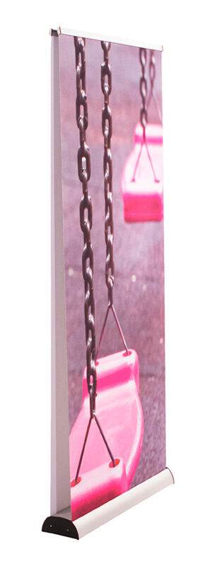 Beidseitiger Rollbanner Twin mit individuellem Motiv