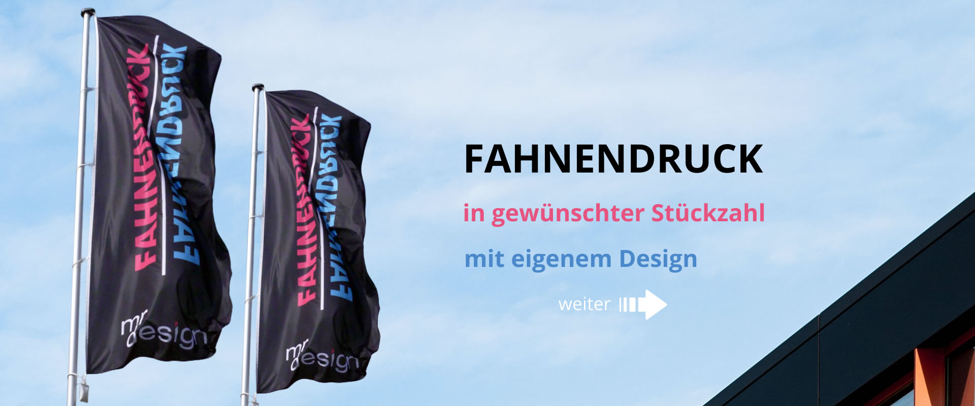 Fahnendruck von MR Design