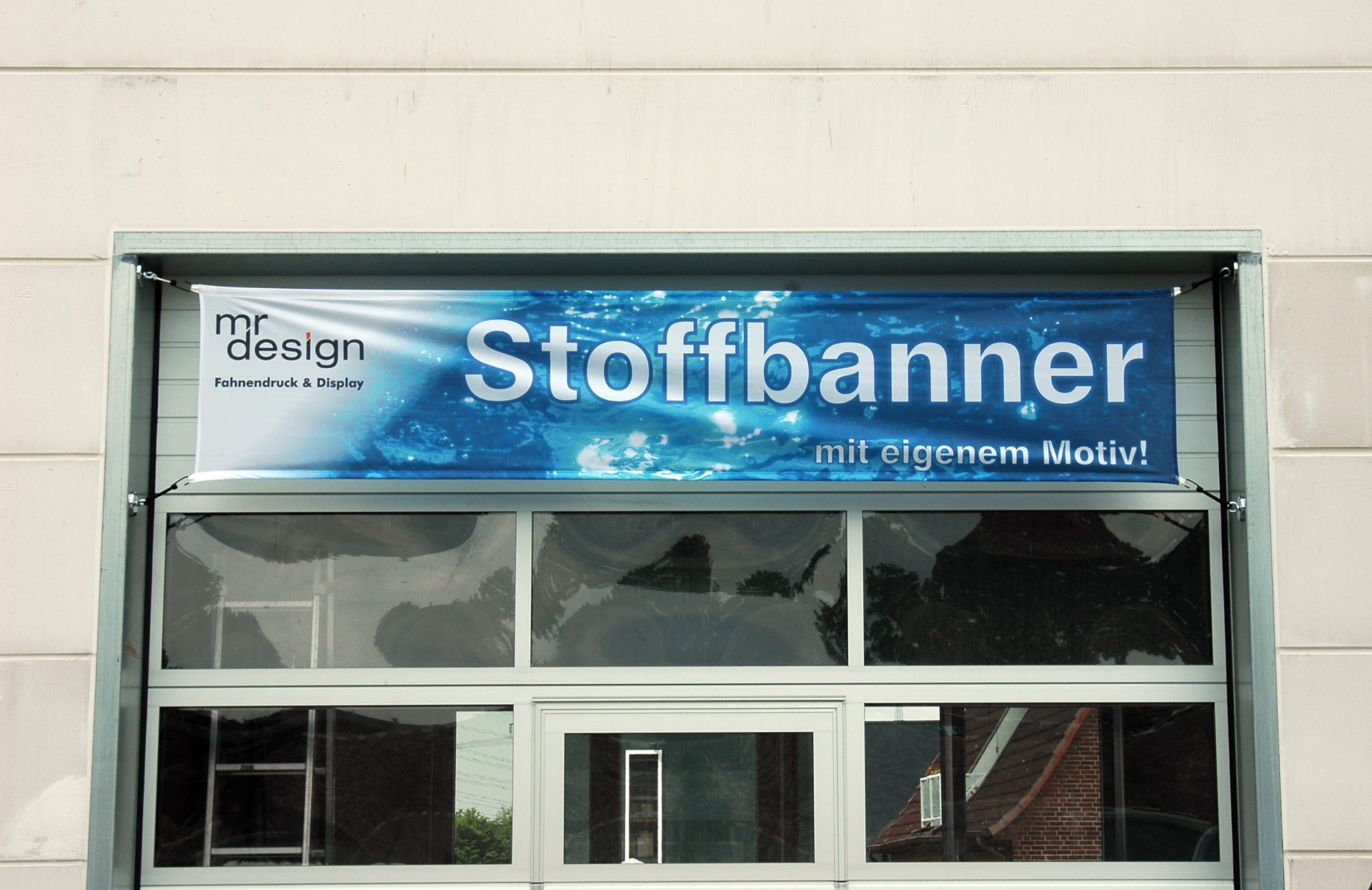 Spannbanner  mit individuell bedruckt