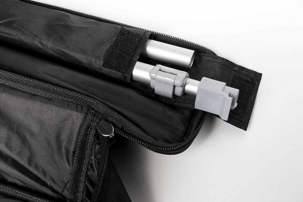 Tragetasche für besseren Transport der Bannerhalterung inklusive