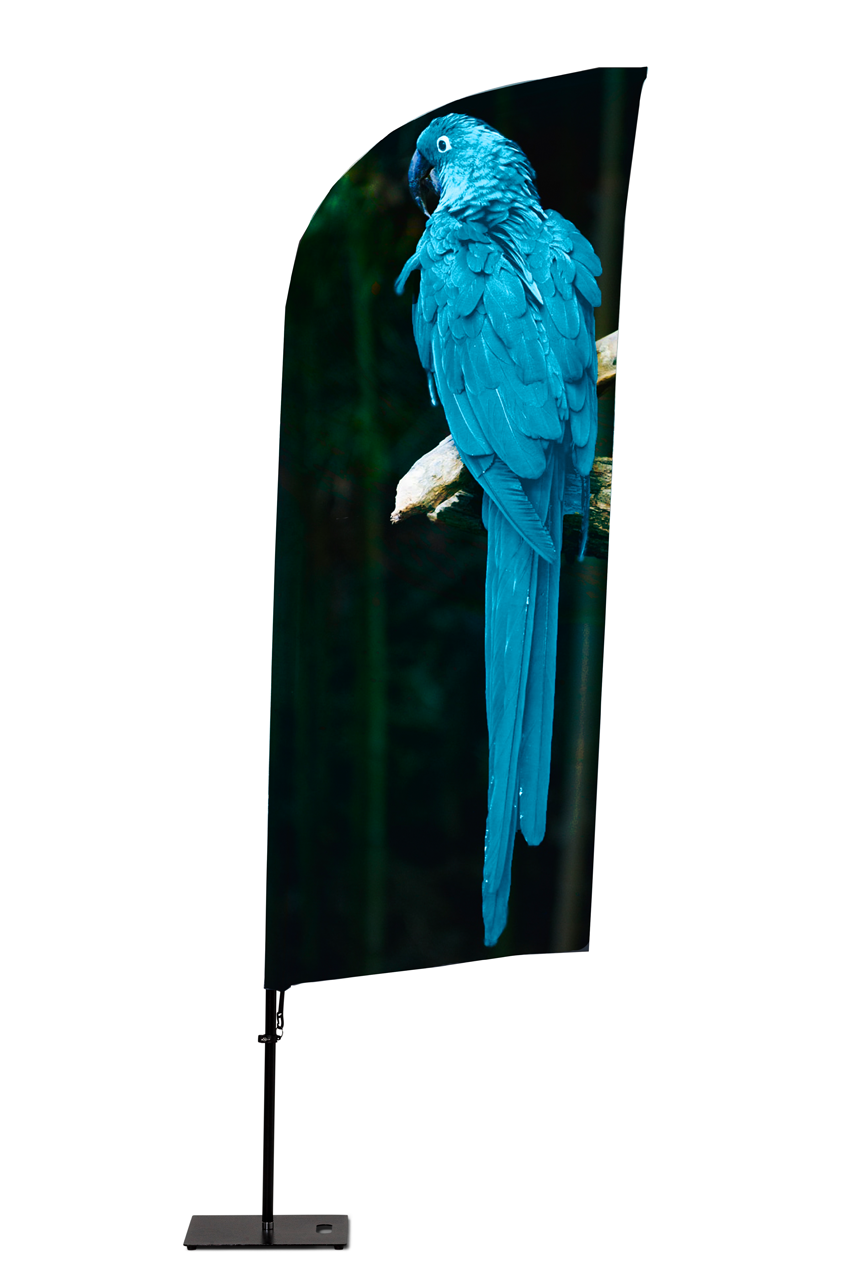 Beidseitig bedruckte Alu Pro Wind Beachflag