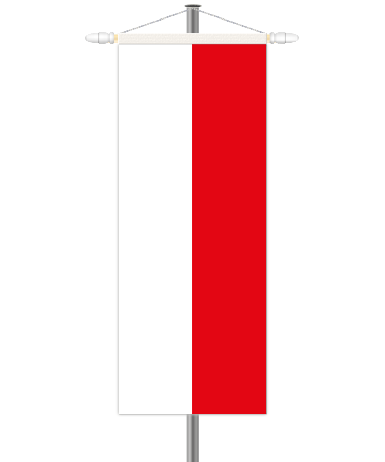 Thüringen Bannerfahne ohne Wappen - Hochformat mit Hohlsaum oben