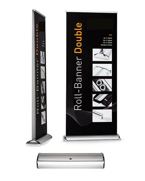 Doppelwandiger Roll Up Double wahlweise mit eigenem Motiv