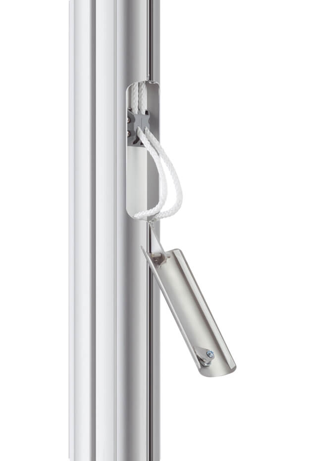 Innenliegende Hissvorrichtung mit Seilklemme