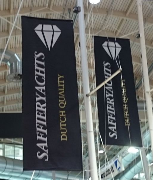 Stoffbanner für Messen mit Druck