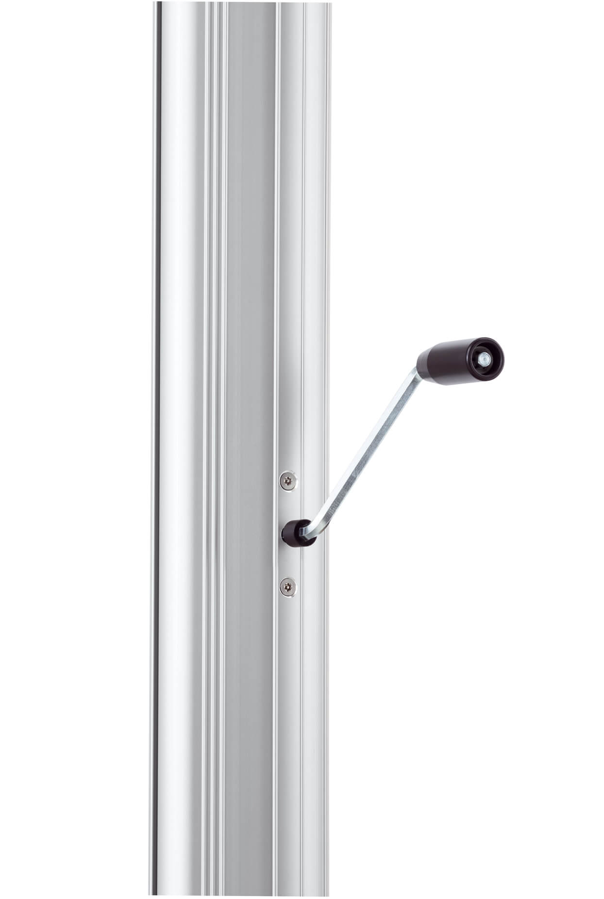 Komfortable Hissvorrichtung mit Handkurbel und innenliegender Seilführung