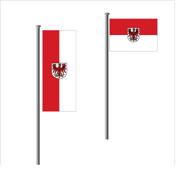 Brandenburg Fahne-  Qualitäts Flagge aus hauseigener Produktion in allen Standard Größen