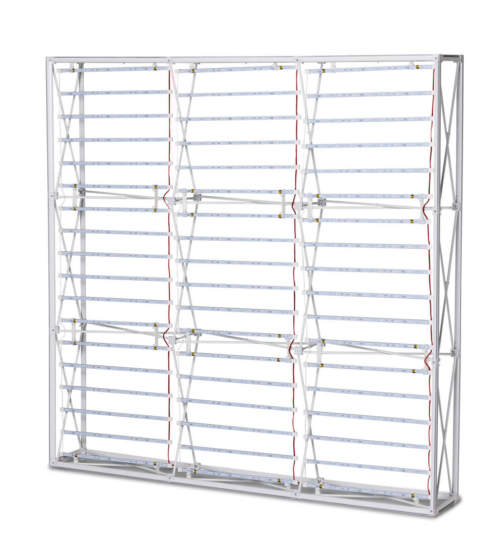 Pop-Up Impress mit LED-System