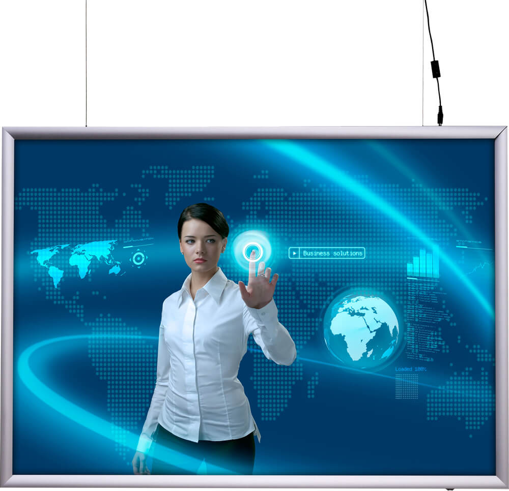 Leuchtrahmen vertikal oder horizontal