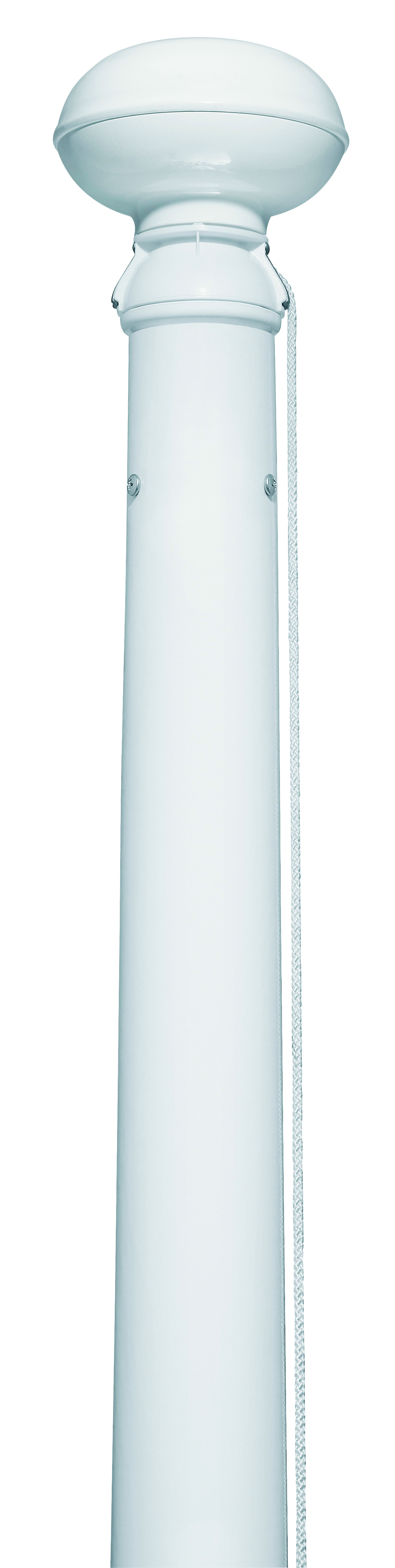 Fahnenmast Rundkopf mit Umlenkrolle