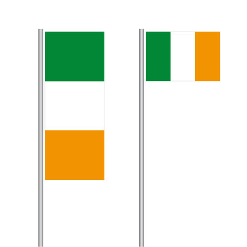 Irland Nationalflagge im Hoch- und Querformat
