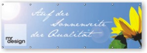 Bannerdruck | PVC Gewebeplane 4 m x 1 m mit Ihrem Motiv