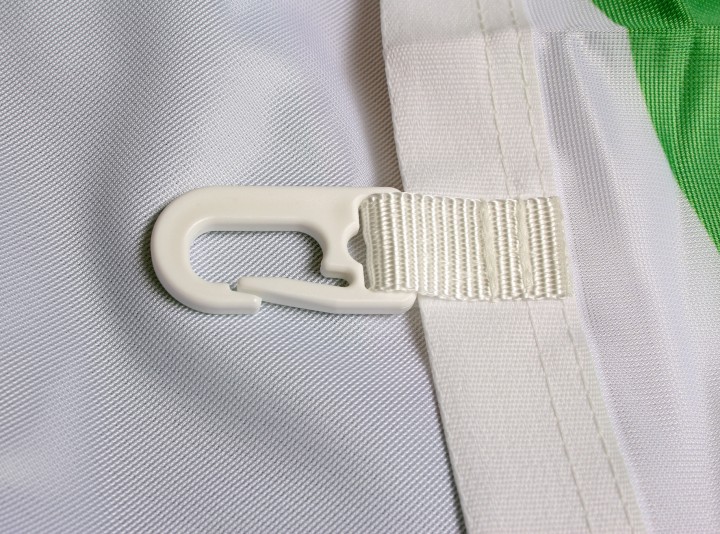 Fahne mit Druck und Gurtband
