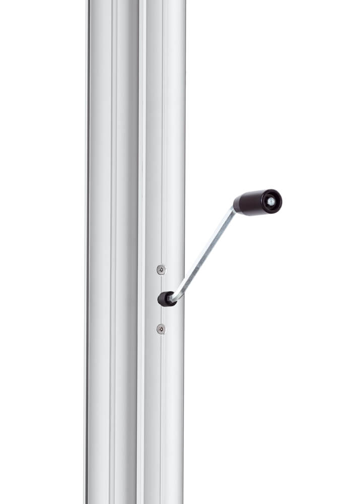 Innenliegende Hissvorrichtung mit Kurbel