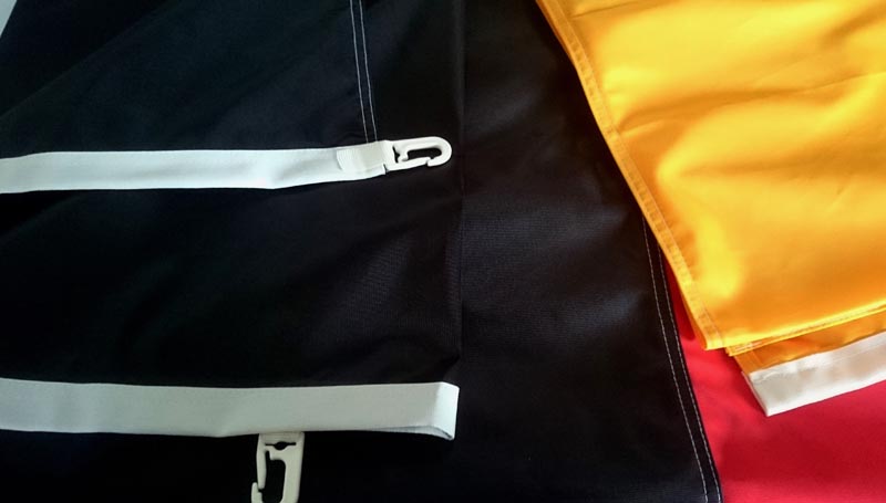 Deutschland Fahne genäht schwarz rot gelb