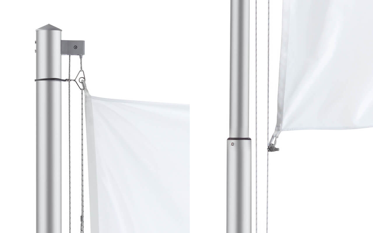 Fahnenmast Sport mit zweiteiligem Mastrohr
