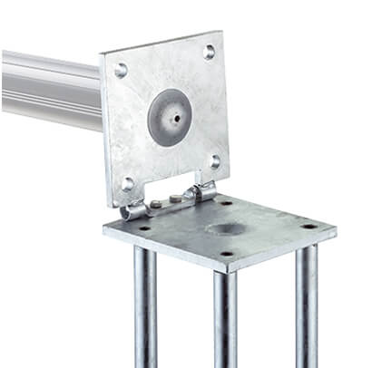 Passende Kipphalterung KI für die Installation des Fahnenmasts