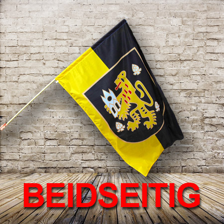 Beidseitige Stockfahnen 90 cm x 60 cm