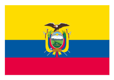 Ecuador Nationalflagge im Querformat