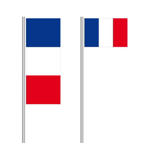 Frankreich Flagge im Hoch- und Querformat