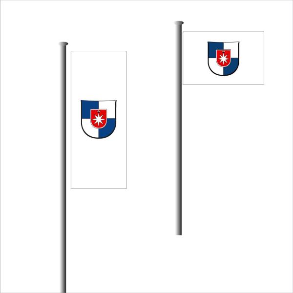 Norderstedt Fahne Querformat und Hochformat