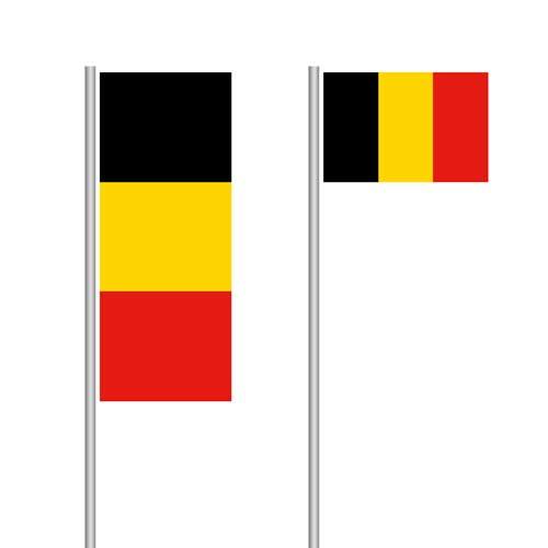 Belgien-Fahne im Hoch- und Querformat