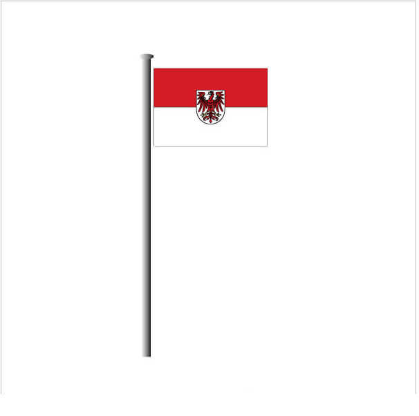 Fahne Flagge Brandenburg 30 x 45 cm 