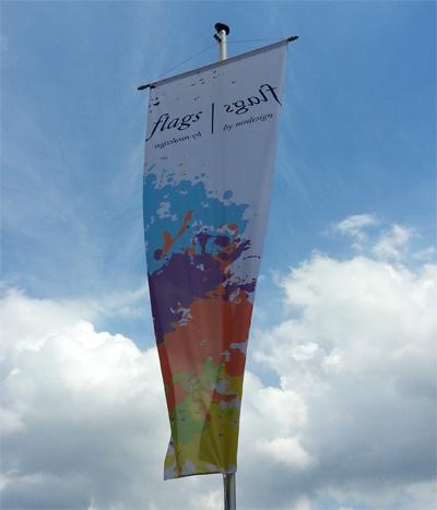 Bannerfahne 120 cm x 500 cm mit Hohlsaum Oben