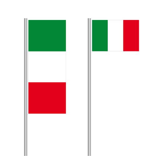 Italien Nationalflagge im Hoch- und Querformat