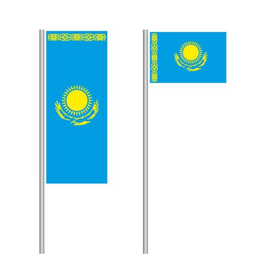 Kasachstan Nationalflagge im Hoch- und Querformat