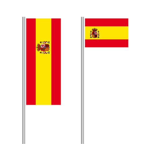 Spanien Nationalflagge im Hoch- und Querformat